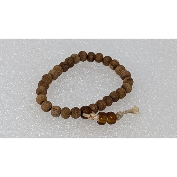 Vintage Wooden Beaded Bracelet Stretchy - Picture 1 of 1